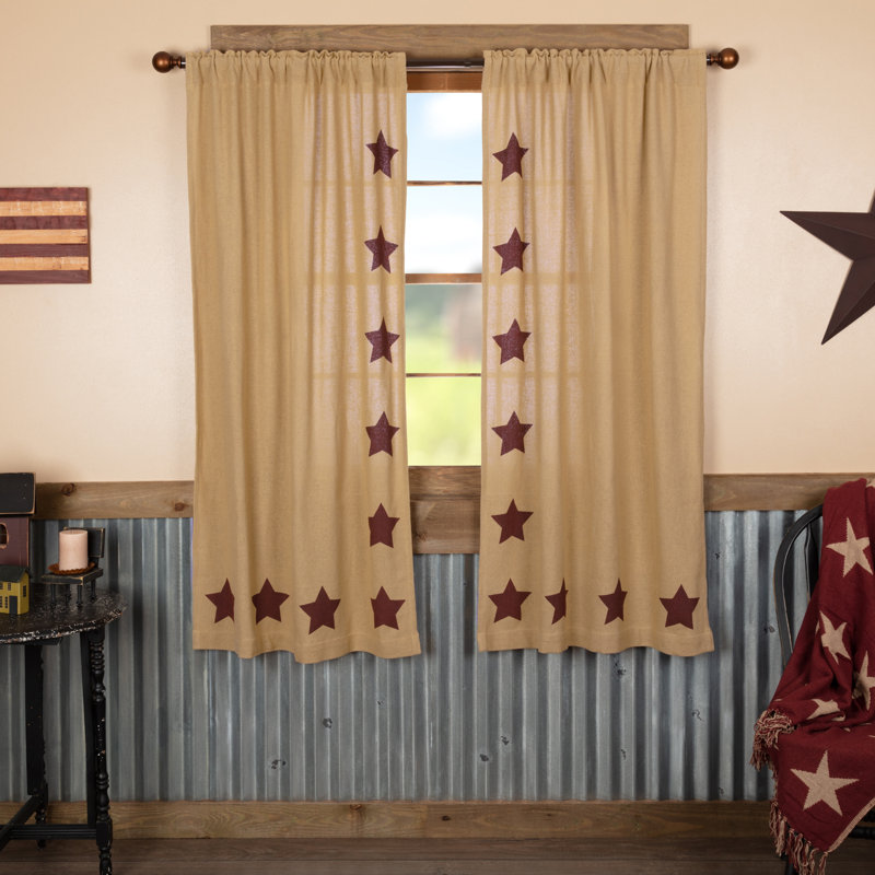 Hingham 100% Cotton Semi Sheer Curtain Panel Pair