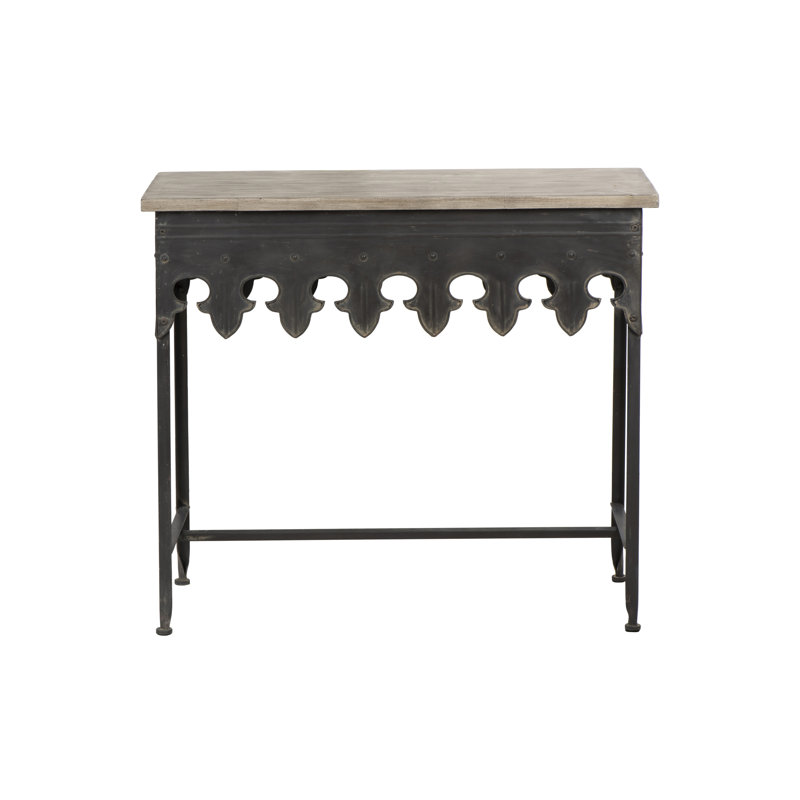 91.4cm Solid Wood Top Console Table, Grey