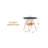 31.5-Inch Diameter Circular Dining Table, Black MDF Vacuum Formed Tabletop,  Wood Legs, With Suspended Woven Storage Basket Structure. A Casual Coffee Table Suitable For 2-4 People.-1562439552