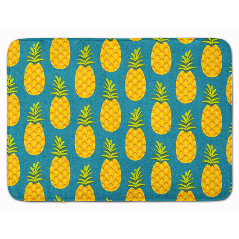Esparza Memory Foam Non-Slip Bath Rug, Teal