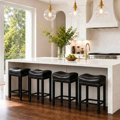 Michille Saddle Upholstered 24.21" Counter Stool