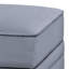 Repose-pieds gris avec rangement rectangulaire