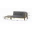 BANC D'ANGLE ET TABLE BASSE, GRIS FONCÉ-3216721