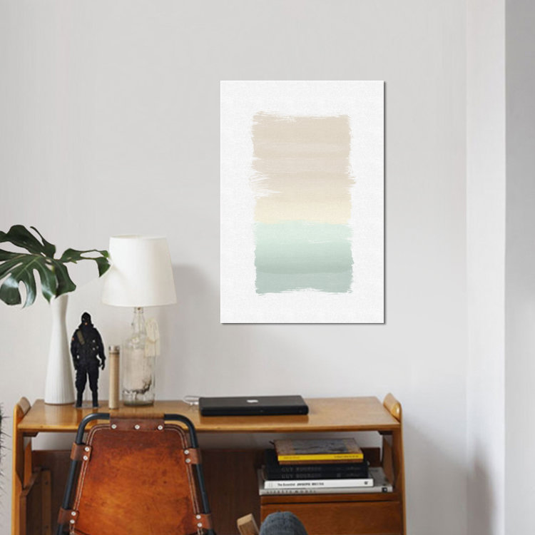 « pastel abstract », impression sur toile, H 18 po x l 12 po x P 1,5 po, Pas de tapis, Toile tendue