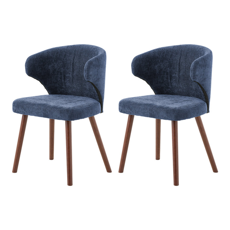 49cm H Upholstered Wing Back Accent, Blue