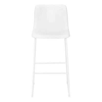 Chaise de bureau moderne en similicuir, hauteur de bar, avec dossier incurvé et siège, idéal pour les bureaux debout et les bars à domicile.