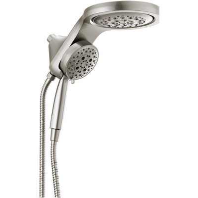 HydraChoice Hydrorain 5 Spray Dual Shower Head and Handheld Shower with H2Okinetic 175 GPM