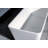 Kingston Brass Arcticstone 59-Inch Solid Surface Rectangular Double Ended Freestanding Tub with Drain