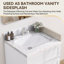 Dessus de meuble-lavabo latéral latéral poli en pierre reconstituée blanc de Carrare l 21 po x H 4 po pour comptoir de salle de bain