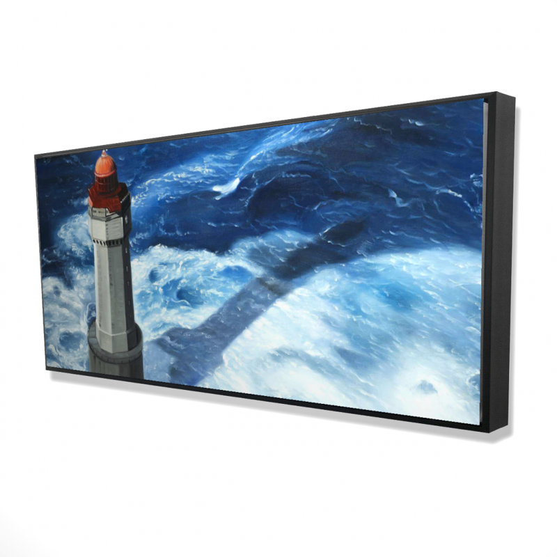The headlight of jument - 24"x48" Framed canvas