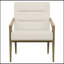 Chaise de salle à manger avec accoudoirs rembourrés en métal 1pc-38556513