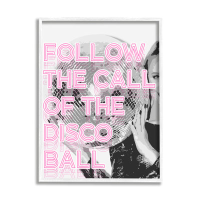 Call of the Disco Ball, phrase sur bois par Lil 'Rue, impression
