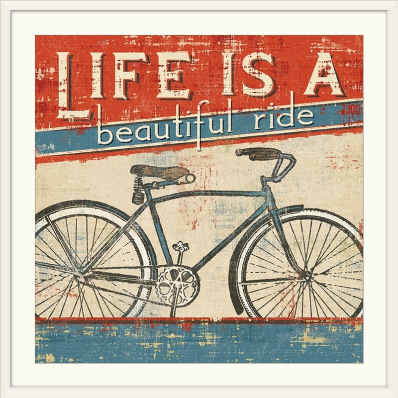 «i rétro, annonce Beautiful Ride, H 35 po x l 35 po x P 1,5 po, Toile