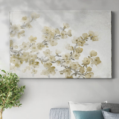 Neutral Cherry Blossom Composition II-Gallery Wrapped Canvas