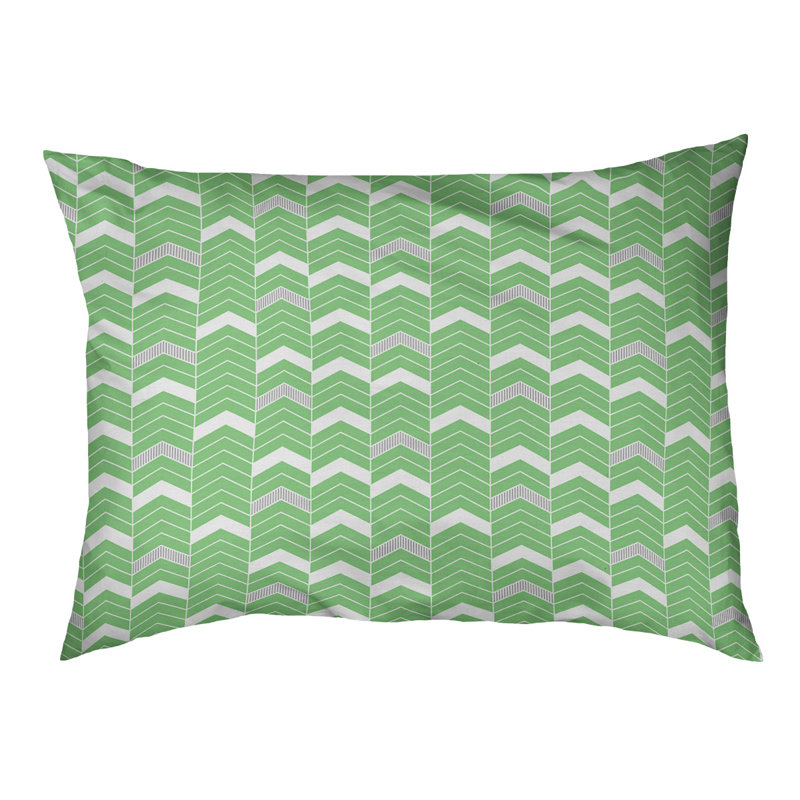 Coussin d'extérieur pour chien Chelan, Vert/blanc, Petit (l 28 po x P 6 po x H 18 po)