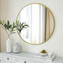 Contemporary Gold Round Mirrors from $142