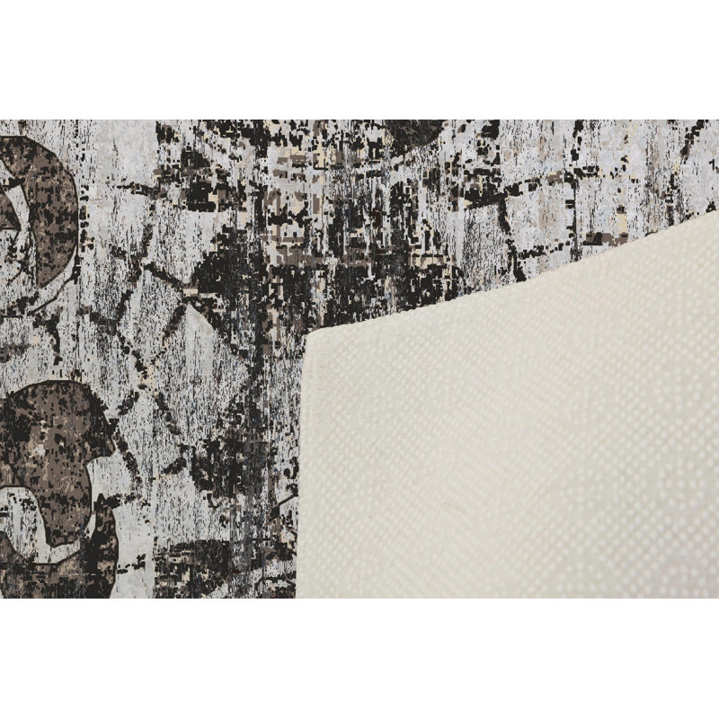 Luxurious Woven Carpet Rug, 2.6 x 4.0 ft | 100% Polyester, 0.4 in Pile Height | Antibacterial & Non-Slip PVC Dot Underside | Machine Washable, 3D Digital Printing | Perfect for Living Room & Bedroom Decor