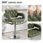 Upholstered Swivel Bar Stool, Height Adjustable with Back, Armrest, Footrest 61*50*114 cm Steel 1 Piece Bar Stool Green 360° Swivel & Adjustable Height-117028799