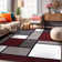 Archeveque Woven Geometric Red/Gray/White Area Rug – Modern, Durable Polypropylene, Medium Pile for Living Room, Bedroom, and Office