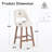Mid-Century Modern Armless Upholstered Counter Stool-1760559325