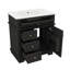 Meuble-lavabo pratique de 30 po avec lavabo, tiroir à trois tiroirs et support de porte-1926454219