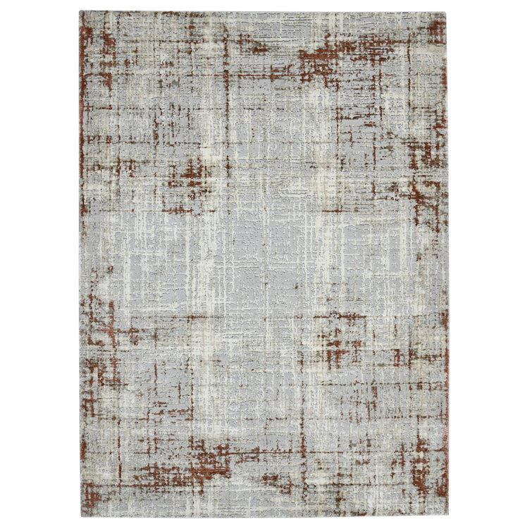 Tapis rouge / gris Elynna