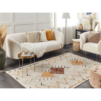 Pratik Geometric Cotton Area Rug