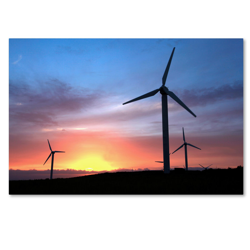 Ann "Wind Turbines", reproduction de photo sur toile tendue, H 12 po x l 19 po