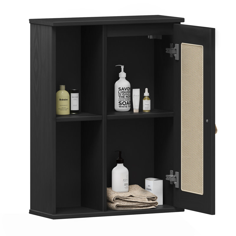 Horncastle Solid Wood 1 -Door Accent Cabinet, Black