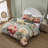 Ensemble d'édredon réversible 100% satin de coton Bebejan Whispering Willows-109269679