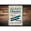 Enseigne en aluminium Island Charters-58294076