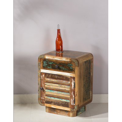 Abingt 45cm W Solid Wood Bedside Table