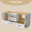 Base de meuble-lavabo double en bois massif 72 po seulement-92728337