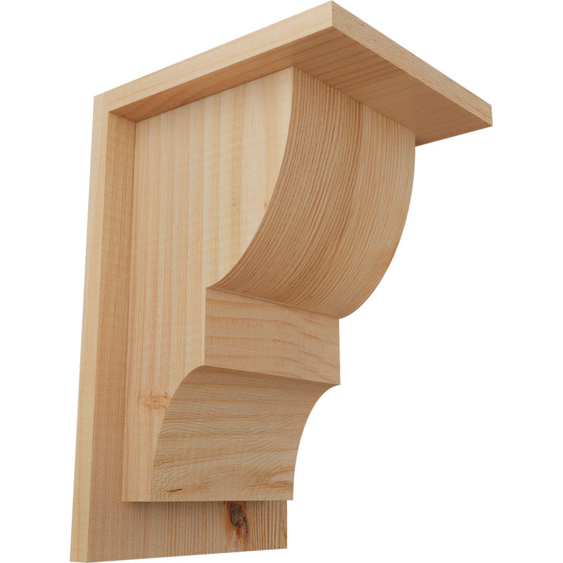 Corbeau Ridgewood avec contre-plaque, H 12 po x l 7,5 po x P 8 po, Sapin de Douglas, Lisse