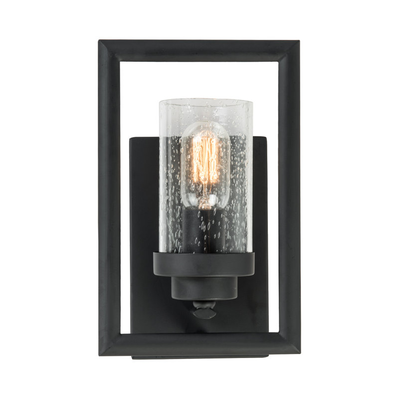 7"W  Dimmable Antique Black Candle Wall Light (Set of 2)