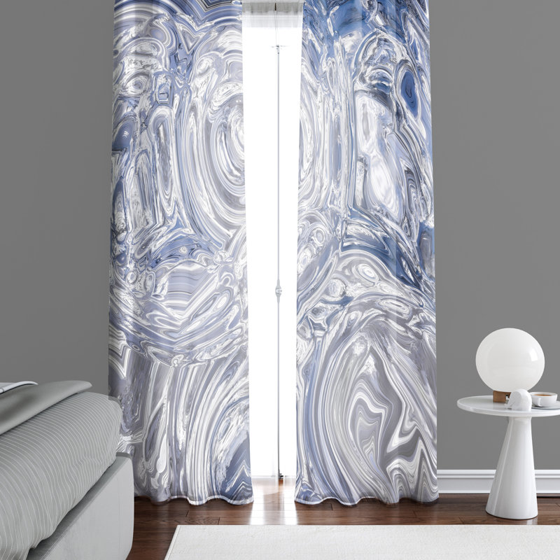 Semi Sheer Curtain Panel Pair, 40" W x 61" L