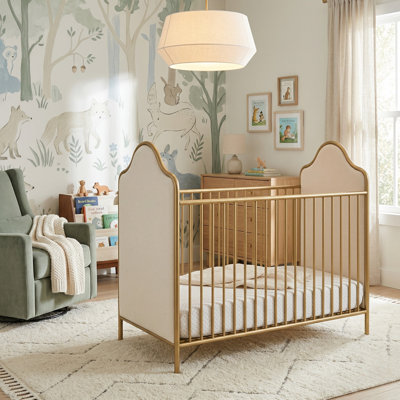 Sara 3-in-1 Convertible Upholstered Crib