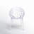 Helskdg Transparent Oval Shaped Stacking Side Chair with Artistic Pattern Design