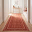 Tapis Redmond moderne à motifs mosaïques abstraites, orange, rouge et crème, lavable à la machine, antidérapant, à poils courts, pour l'intérieur et l'extérieur, adapté aux animaux domestiques, idéal pour le salon, la chambre, la salle à manger, l'entrée, le couloir ou le bureau.-2013860717