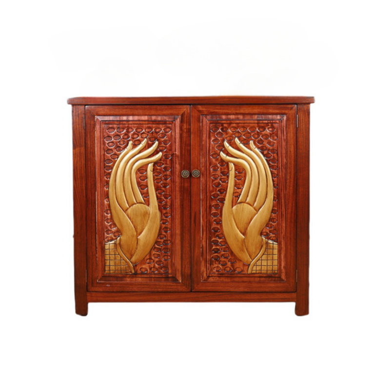 Armoire d'appoint en bois massif Elm