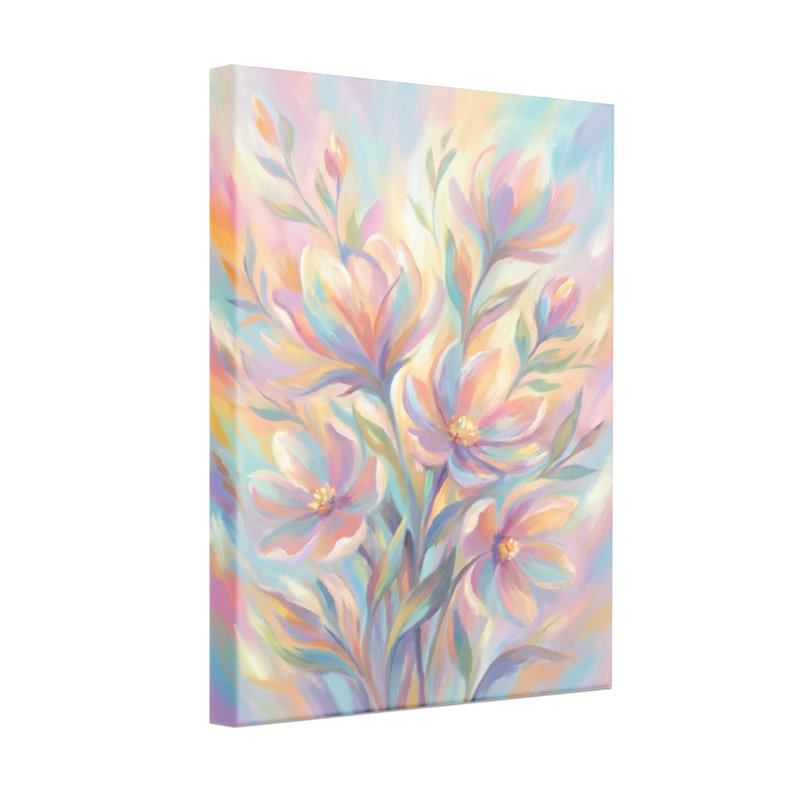 Abstrait pastel abstrait sur toile, H 36 po x l 24 po