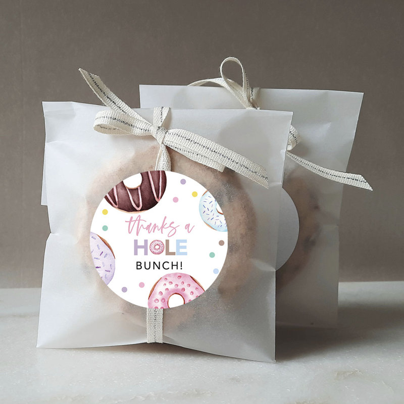 Autocollants ronds pour beignets d'anniversaire