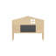Armoire de tête de lit naturelle pour lit - Contreplaqué et structure en bois de pin Options de rangement polyvalentes-368650822