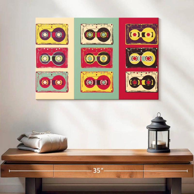 Abarca Retro Tapes, 24" H x 36" W
