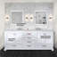 Meuble-lavabo double blanc 80 po X P 22 po D et 30 po Miroirs