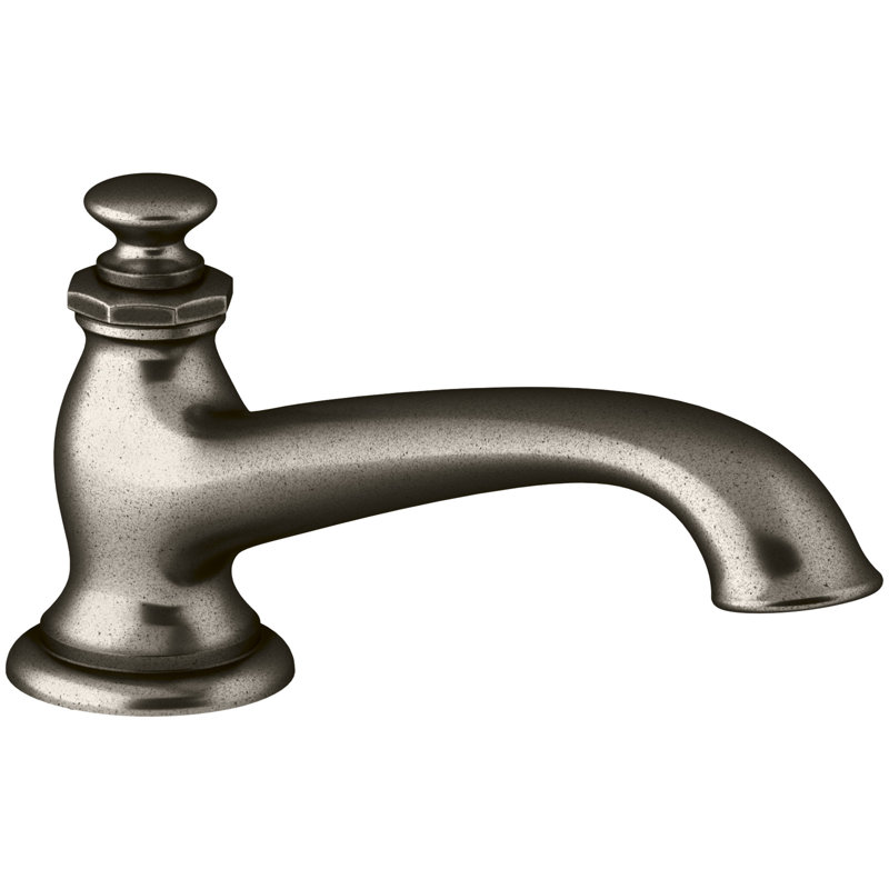 Artifacts Deck Mounted Roman Tub Faucet with Flare Design, Vintage Nickel