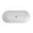 63" Acrylic Freestanding Bathtub, Oval Deep Soaking Bathtub With Center Pop-Up Drain & Integrated Overflow, Contemporary Stand Alone Bath Tub For Bathroom Spa Or Home Upgrade, Glossy White GF-26A09-63