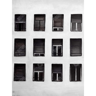 Windows - Contemporary Bedroom Canvas for Home Decor
