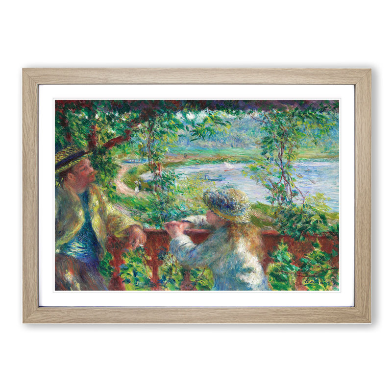 Near the Lake by Pierre-Auguste Renoir - Picture Frame Painting, Oak Framed, 36cm H x 48cm W x 2cm D