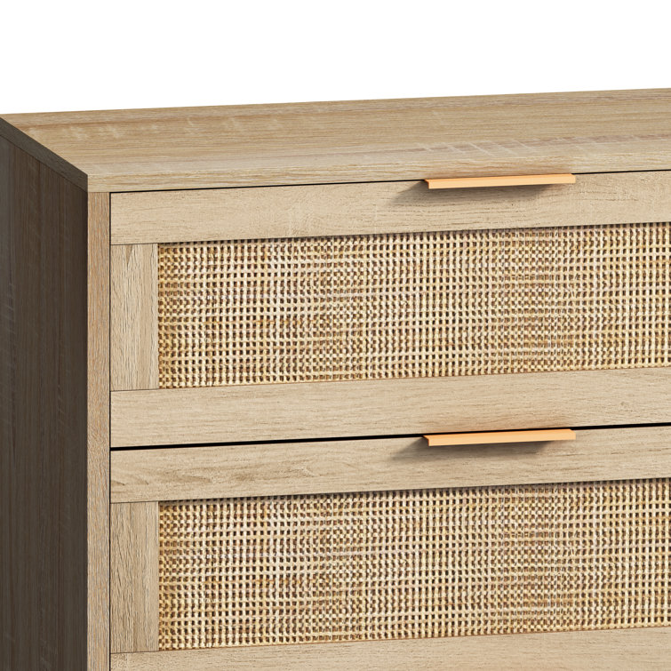 Chests of drawers with 6 drawers, rattan sideboards, high cabinets for  bedrooms and all living rooms，walnut - AliExpress
